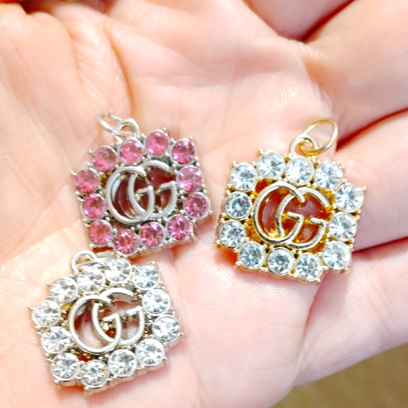 Gucci Pink and Gold Crystal Earrings - Picture 1 of 5